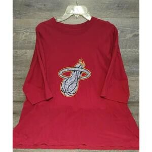 Miami Heat Logo Graphic Print Long Sleeve T Shirt Mens Size 2Xlt